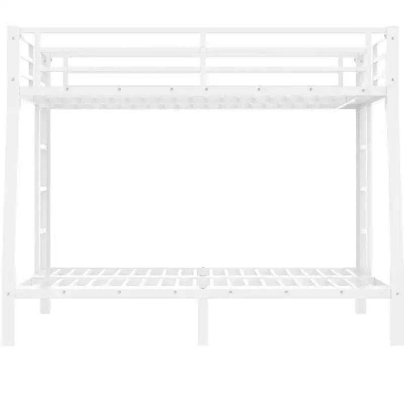 Metal Full XL over Queen Bunk Bed for Teens and AdultsSpace-Saving/Noise Reduced/No Box Spring Needed