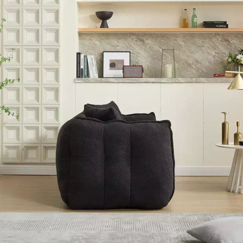 Bean Bag Chair for 2, High-Resilience Foam Floor Sofa Chair for Spacious Comfort, Comfy Seating for Living Room and Shared Spaces