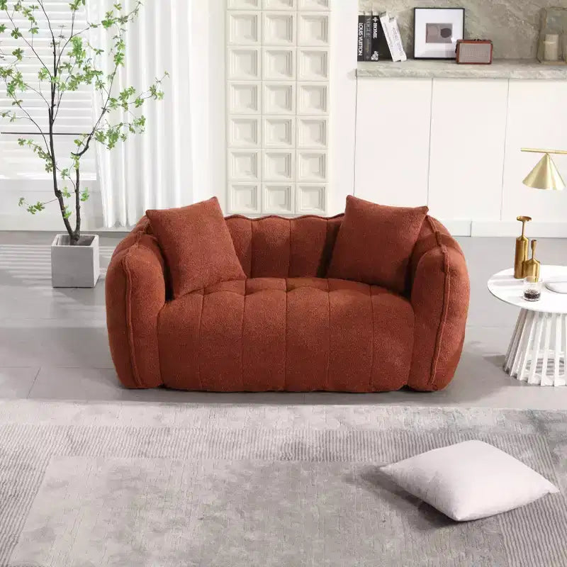 Bean Bag Chair for 2, High-Resilience Foam Floor Sofa Chair for Spacious Comfort, Comfy Seating for Living Room and Shared Spaces