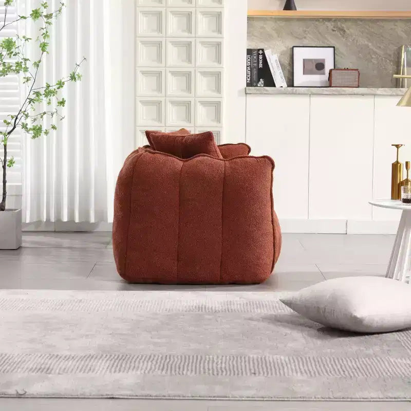 Bean Bag Chair for 2, High-Resilience Foam Floor Sofa Chair for Spacious Comfort, Comfy Seating for Living Room and Shared Spaces