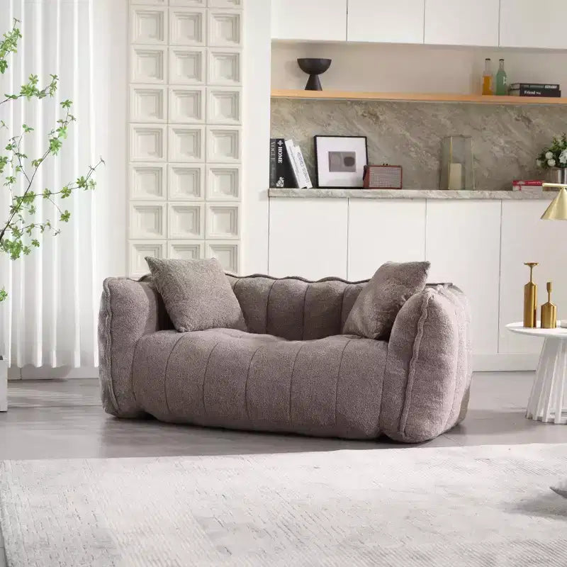 Bean Bag Chair for 2, High-Resilience Foam Floor Sofa Chair for Spacious Comfort, Comfy Seating for Living Room and Shared Spaces