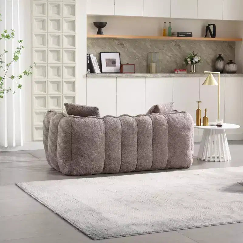 Bean Bag Chair for 2, High-Resilience Foam Floor Sofa Chair for Spacious Comfort, Comfy Seating for Living Room and Shared Spaces