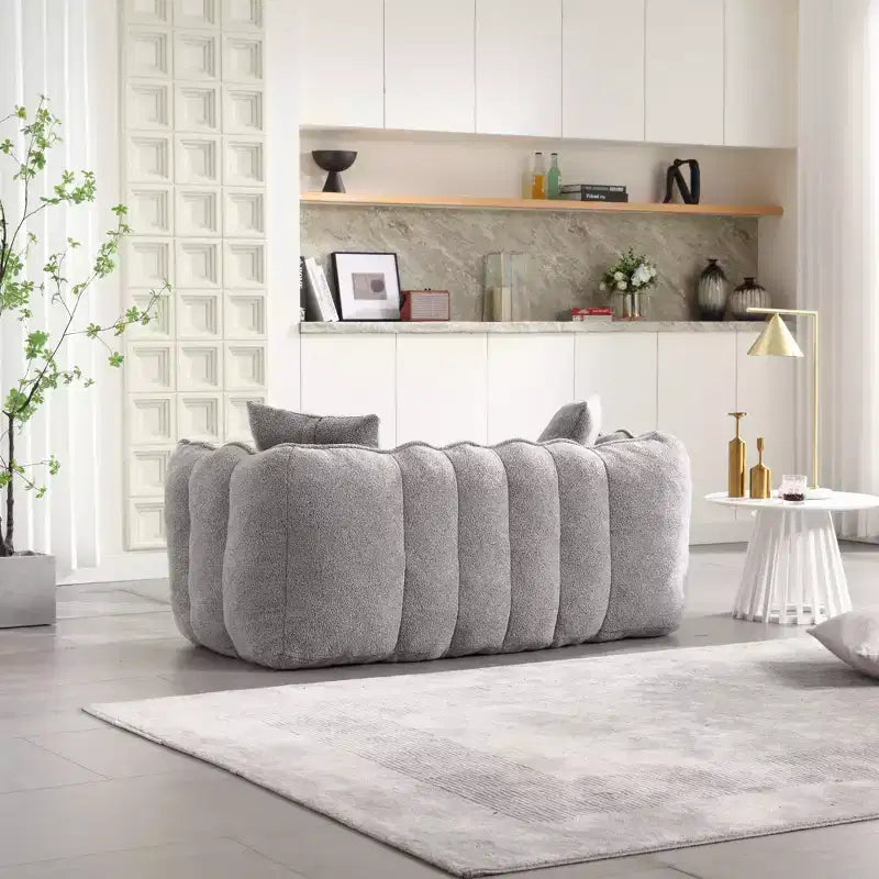 Bean Bag Chair for 2, High-Resilience Foam Floor Sofa Chair for Spacious Comfort, Comfy Seating for Living Room and Shared Spaces