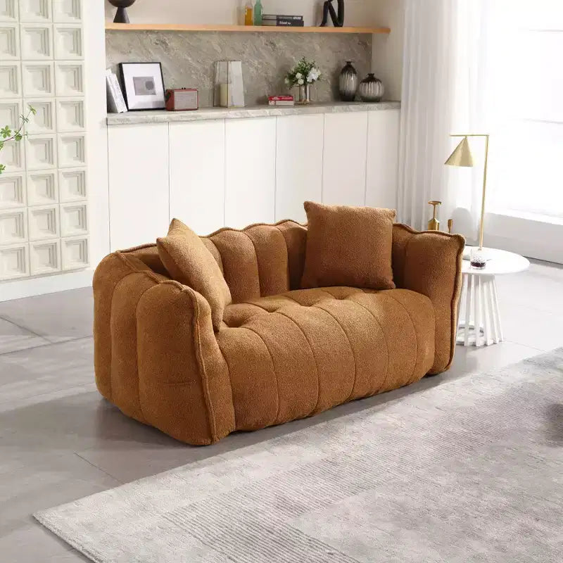 Bean Bag Chair for 2, High-Resilience Foam Floor Sofa Chair for Spacious Comfort, Comfy Seating for Living Room and Shared Spaces