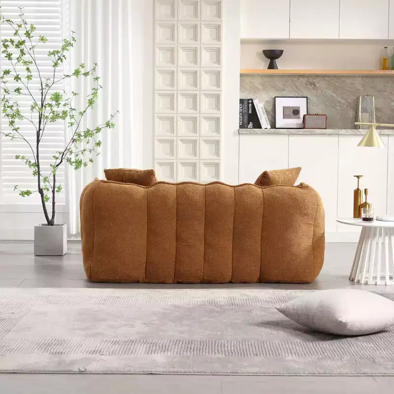 Bean Bag Chair for 2, High-Resilience Foam Floor Sofa Chair for Spacious Comfort, Comfy Seating for Living Room and Shared Spaces