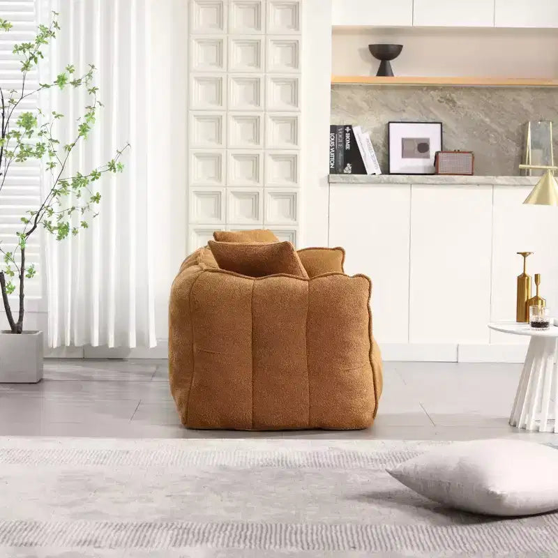 Bean Bag Chair for 2, High-Resilience Foam Floor Sofa Chair for Spacious Comfort, Comfy Seating for Living Room and Shared Spaces