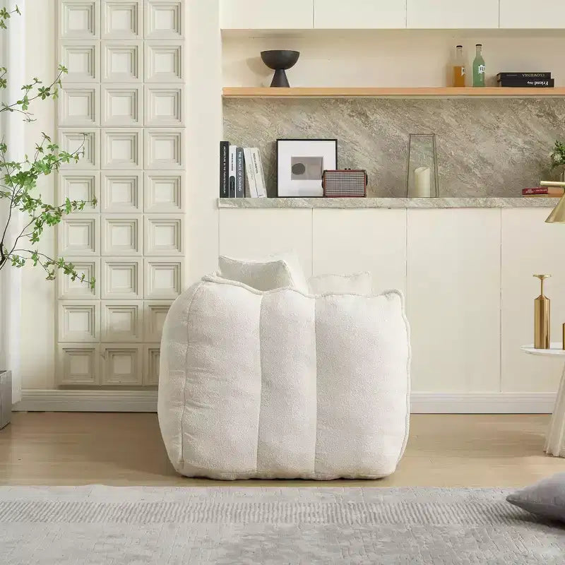Bean Bag Chair for 2, High-Resilience Foam Floor Sofa Chair for Spacious Comfort, Comfy Seating for Living Room and Shared Spaces