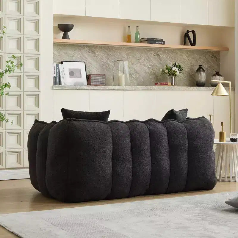 Bean Bag Chair for 2, High-Resilience Foam Floor Sofa Chair for Spacious Comfort, Comfy Seating for Living Room and Shared Spaces