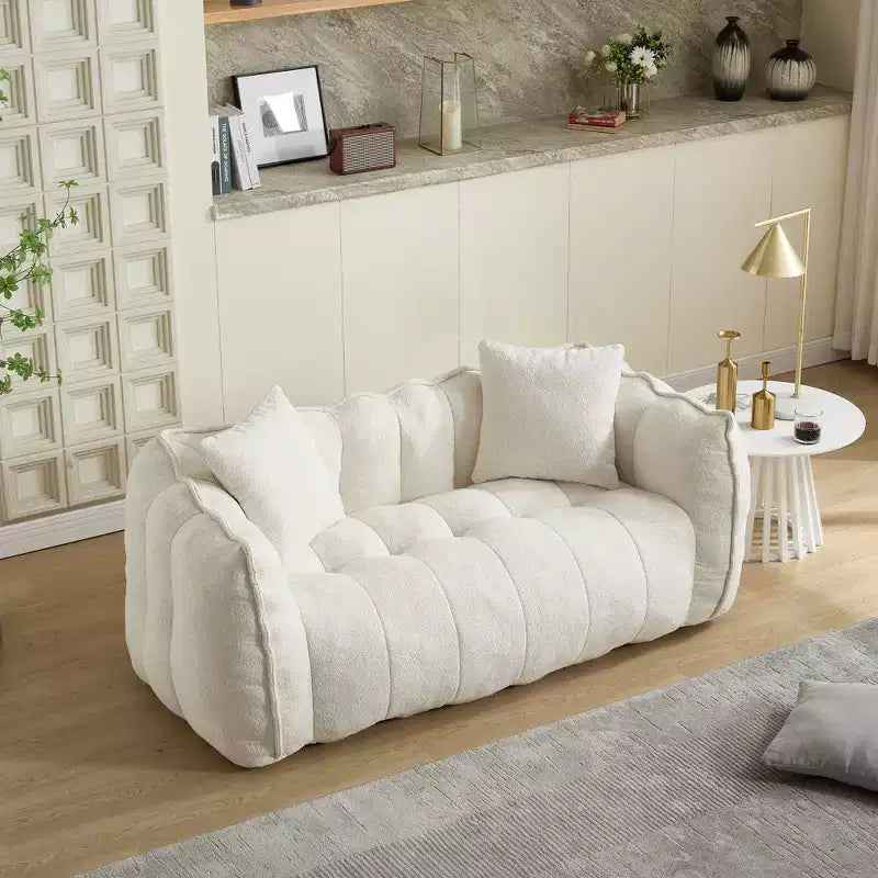 Bean Bag Chair for 2, High-Resilience Foam Floor Sofa Chair for Spacious Comfort, Comfy Seating for Living Room and Shared Spaces