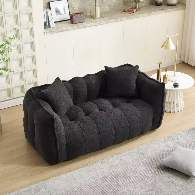 Bean Bag Chair for 2, High-Resilience Foam Floor Sofa Chair for Spacious Comfort, Comfy Seating for Living Room and Shared Spaces