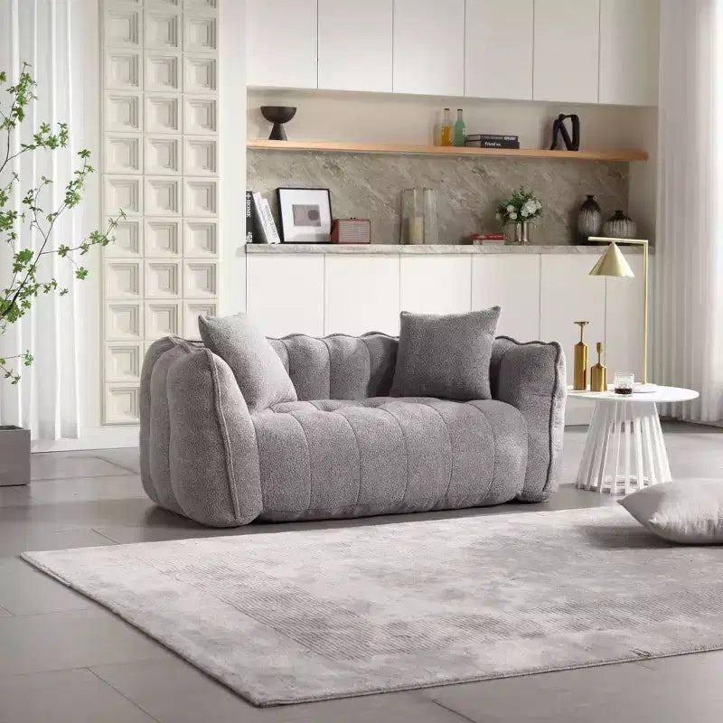 Bean Bag Chair for 2, High-Resilience Foam Floor Sofa Chair for Spacious Comfort, Comfy Seating for Living Room and Shared Spaces