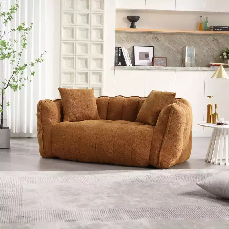 Bean Bag Chair for 2, High-Resilience Foam Floor Sofa Chair for Spacious Comfort, Comfy Seating for Living Room and Shared Spaces