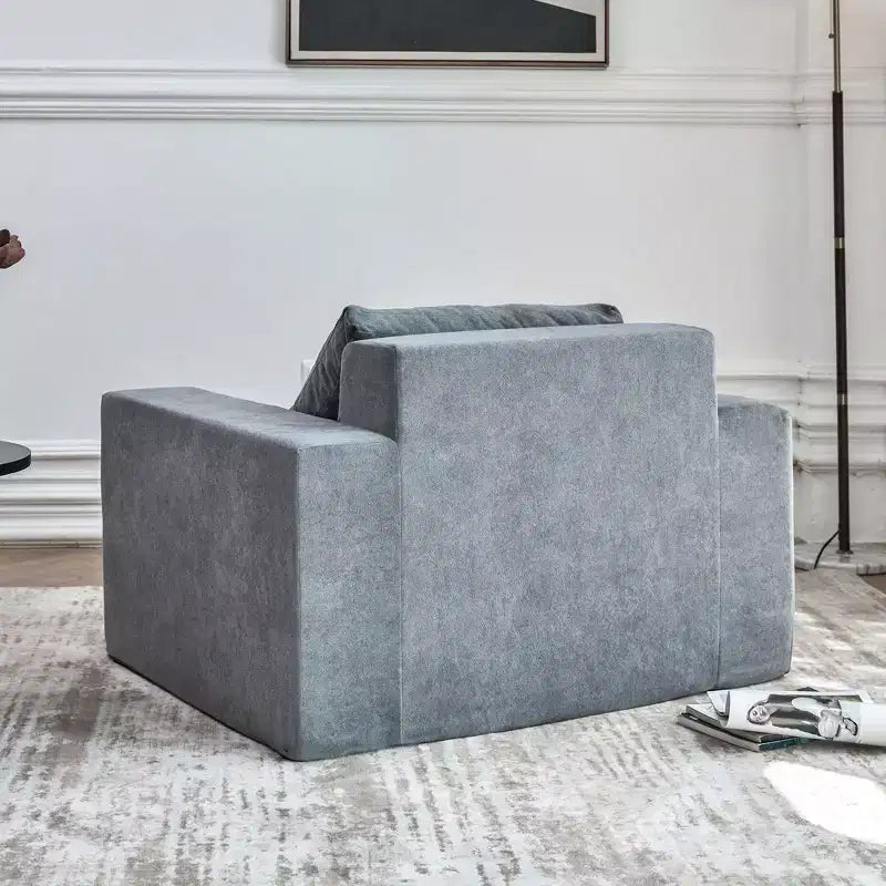 Large Bean Bag Sofa, High-Density Foam Floor Chair with Included Pillow, Modern Lazy Sofa Chair for Adults in Living Room