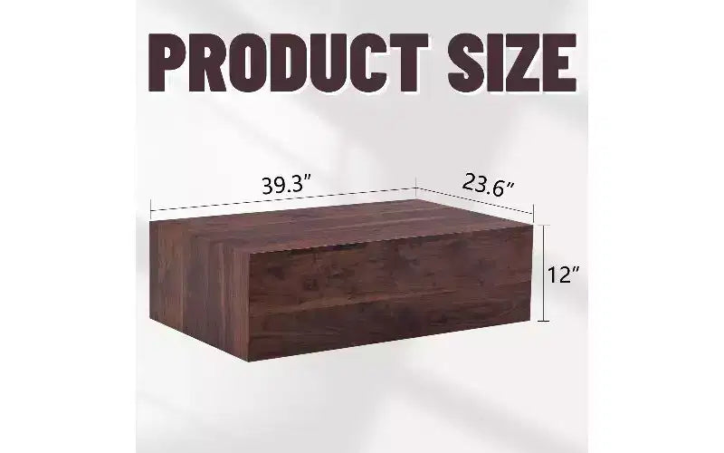 Minimalist Rectangular Coffee Table, Ready-to-Use Center Table for Living Room, Modern MDF Tea Table with Natural Texture