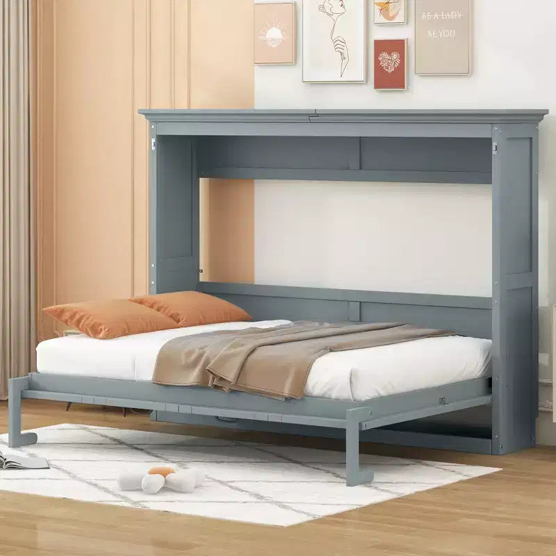 Twin/Full Size Murphy Bed, Foldable Bed - Transforms into a Cabinet, Space Saving Design