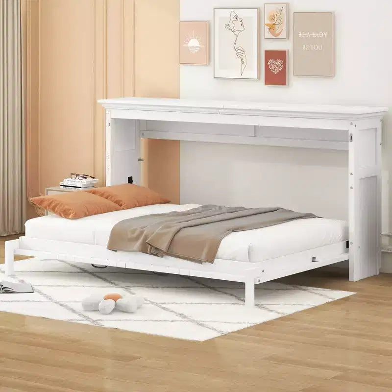 Twin/Full Size Murphy Bed, Foldable Bed - Transforms into a Cabinet, Space Saving Design