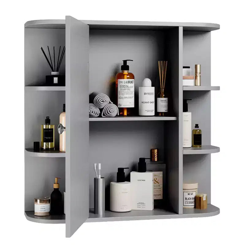Bathroom Wall Cabinet with Mirror Door and 3 Shelves