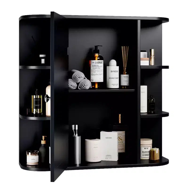 Bathroom Wall Cabinet with Mirror Door and 3 Shelves