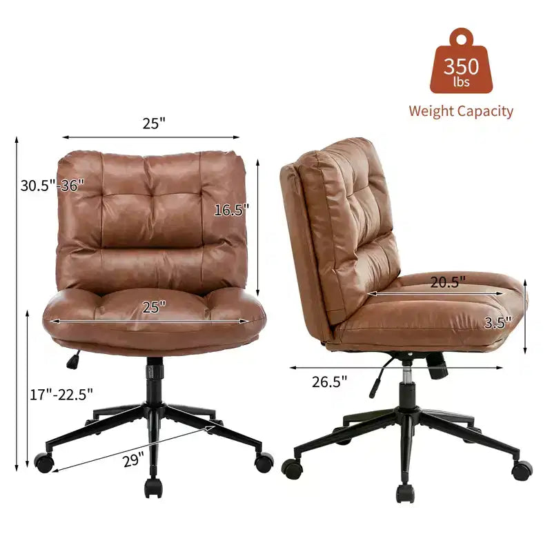 Ergonomic Office Chair with 360 Swivel, Height & Tilt Adjustment, U-Shaped Wide Seat, Soft Chenille Fabric, 4 Colors