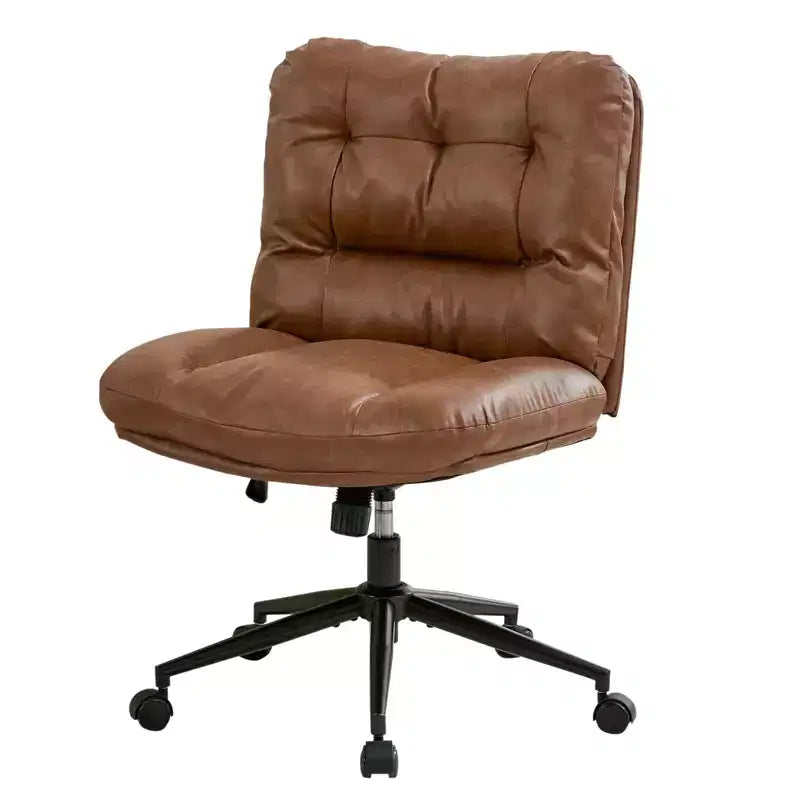 Ergonomic Office Chair with 360 Swivel, Height & Tilt Adjustment, U-Shaped Wide Seat, Soft Chenille Fabric, 4 Colors