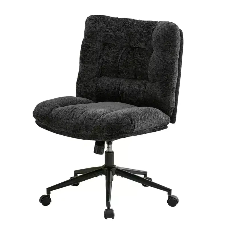 Ergonomic Office Chair with 360 Swivel, Height & Tilt Adjustment, U-Shaped Wide Seat, Soft Chenille Fabric, 4 Colors