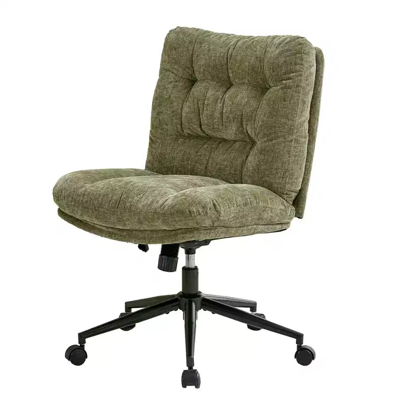 Ergonomic Office Chair with 360 Swivel, Height & Tilt Adjustment, U-Shaped Wide Seat, Soft Chenille Fabric, 4 Colors
