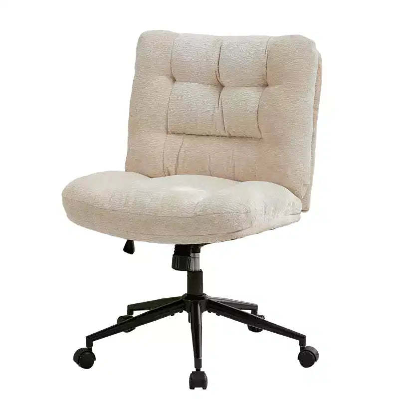 Ergonomic Office Chair with 360 Swivel, Height & Tilt Adjustment, U-Shaped Wide Seat, Soft Chenille Fabric, 4 Colors