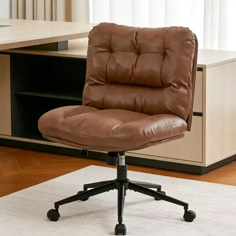 Ergonomic Office Chair with 360 Swivel, Height & Tilt Adjustment, U-Shaped Wide Seat, Soft Chenille Fabric, 4 Colors