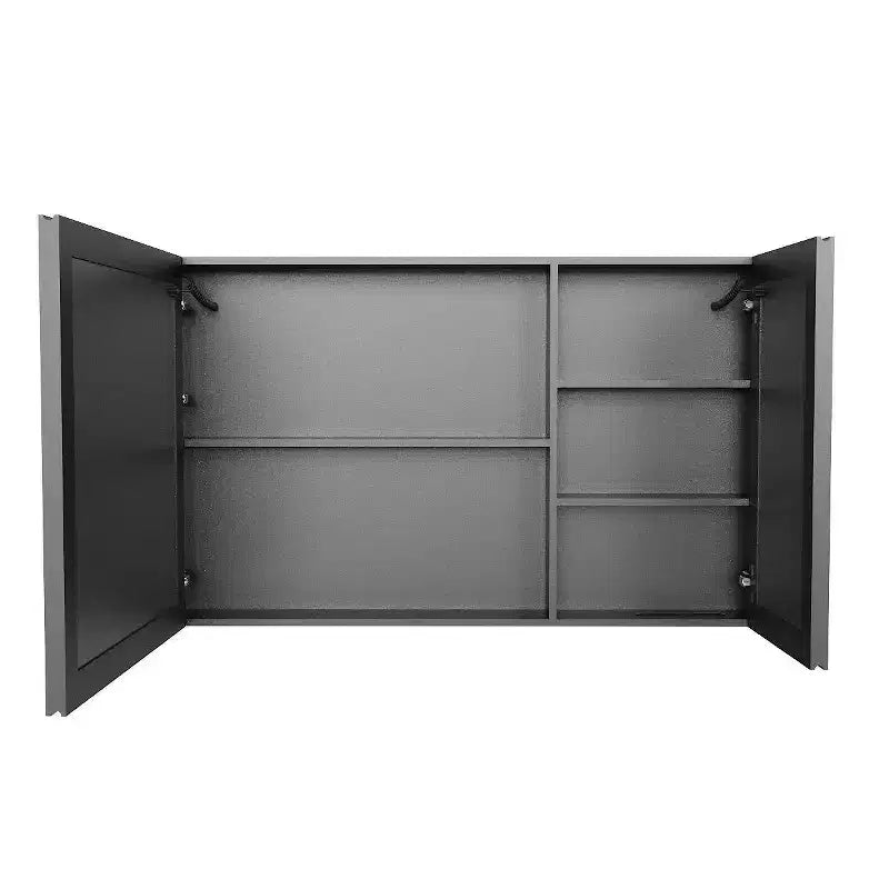 35 in. W x 24 in. H Aluminum Medicine Cabinet with Mirror and Light, Anti-Fog