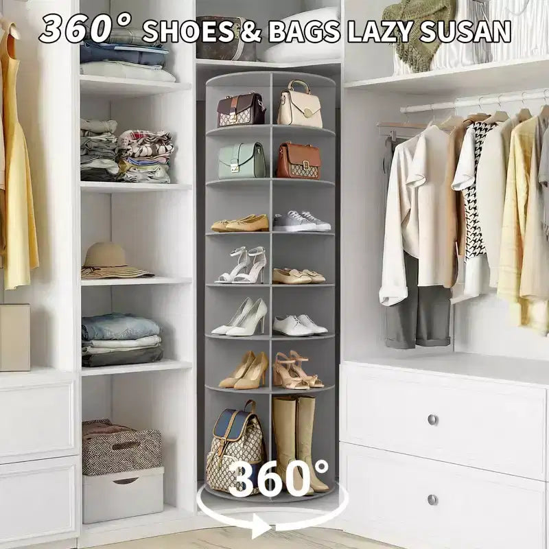 7-Tier 360 Rotating WPC Shoe Rack, 72.4 Inch Height