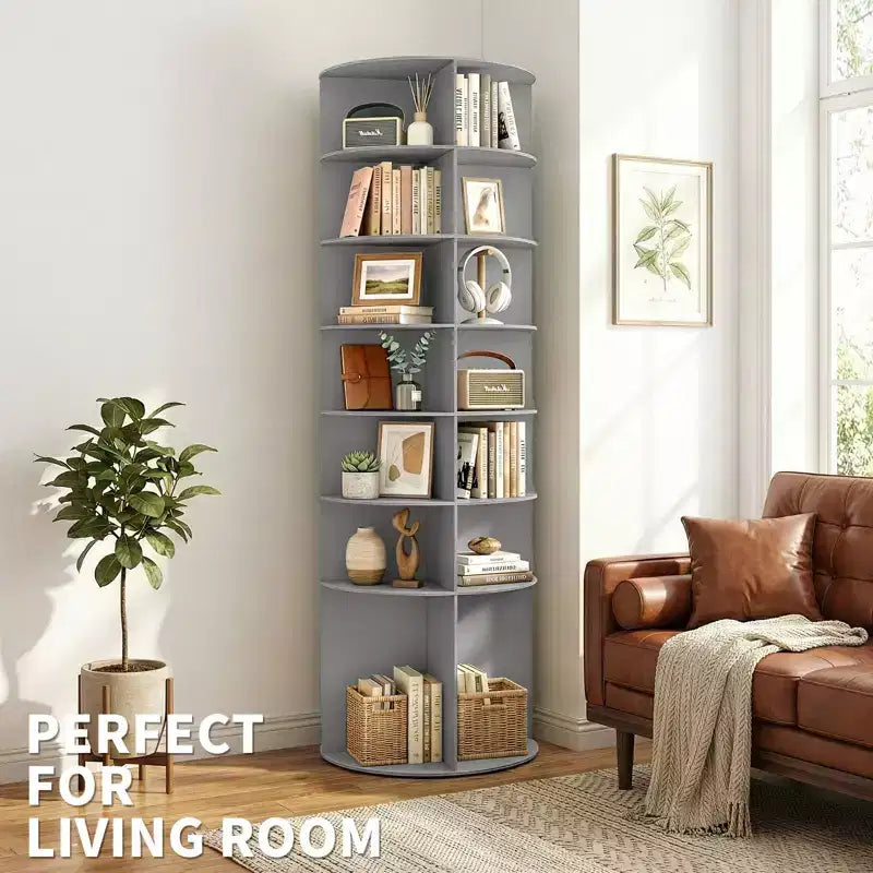 7-Tier 360 Rotating WPC Shoe Rack, 72.4 Inch Height