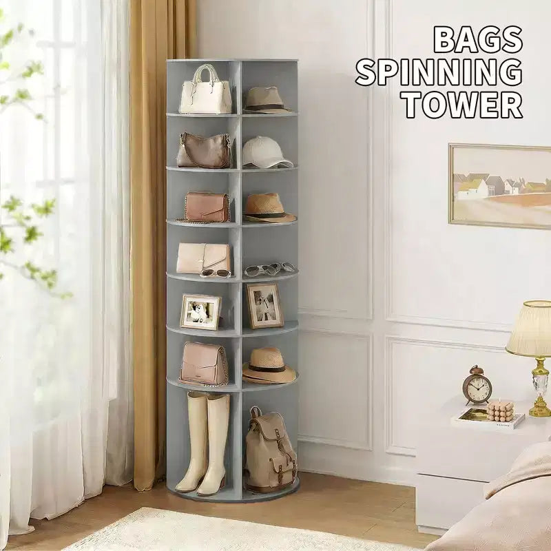 7-Tier 360 Rotating WPC Shoe Rack, 72.4 Inch Height