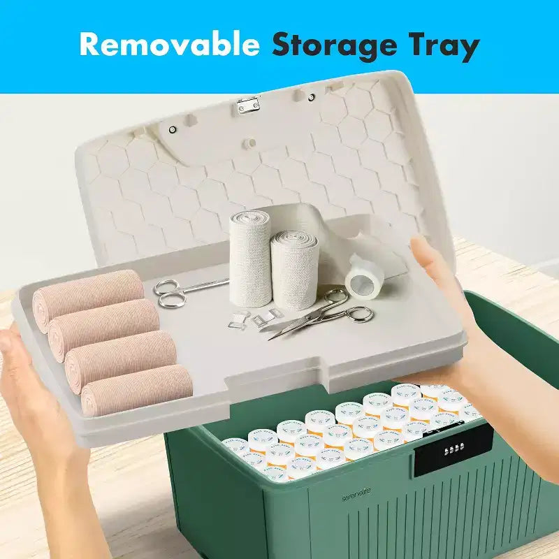 Heavy-Duty Storage Bin with Combination Lock, 25L Capacity