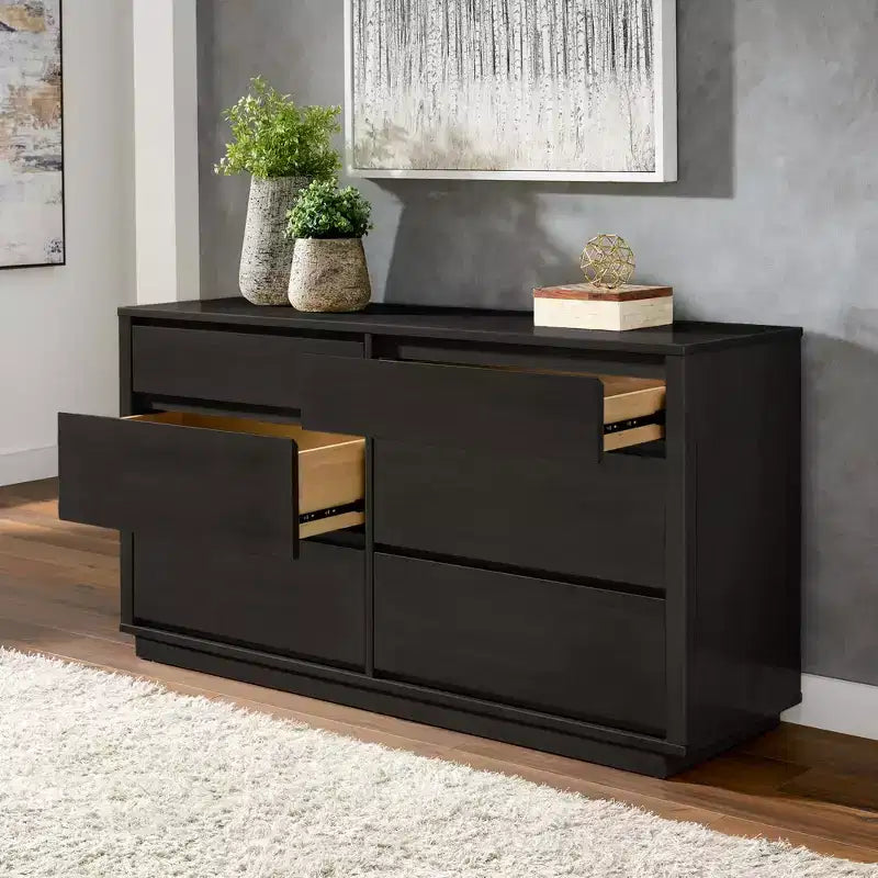 6-Drawer Dresser - Black