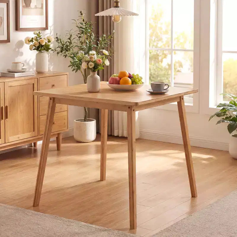 27.5'' Square Bamboo Dining Table for 2-4 People
