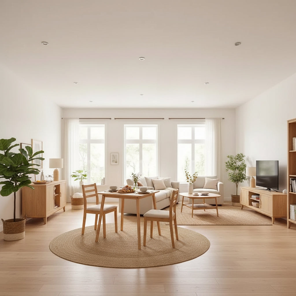 27.5'' Square Bamboo Dining Table for 2-4 People