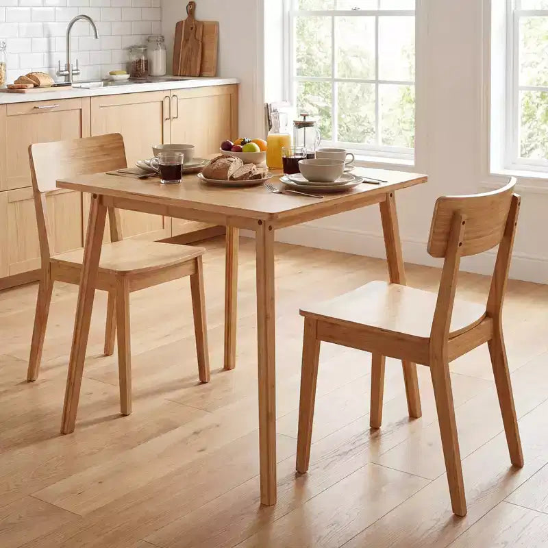 27.5'' Square Bamboo Dining Table for 2-4 People