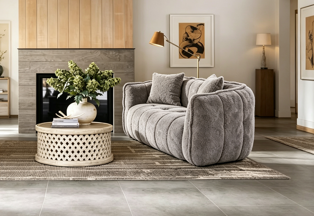 Bean Bag Chair for 2, High-Resilience Foam Floor Sofa Chair for Spacious Comfort, Comfy Seating for Living Room and Shared Spaces