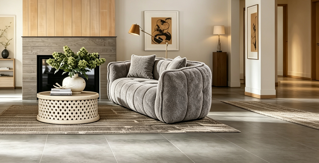 Pouf géant pour 2 personnes, canapé de sol en mousse haute résilience pour un confort spacieux, siège confortable pour le salon et les espaces partagés